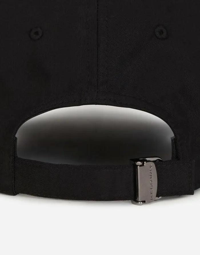 Dolce and Gabbana Hats And Gloves Men Baseball Cap With Branded Plate Black Dolce and Gabbana Hats And Gloves Men Baseball Cap With Branded Plate Black
