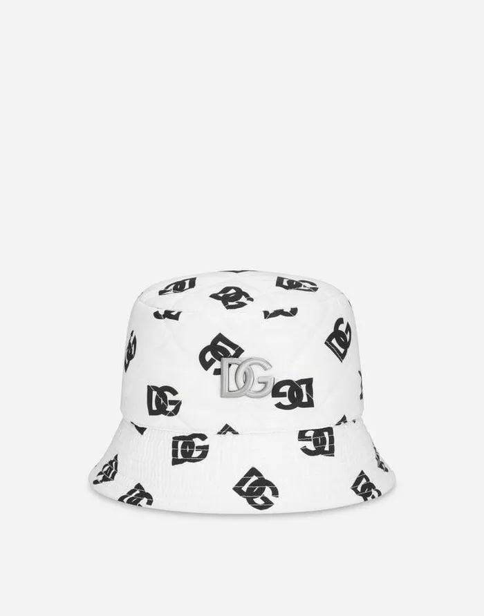 Dolce and Gabbana Hats And Gloves Women Nylon Bucket Hat With DG Logo Print Multicolor Dolce and Gabbana Hats And Gloves Women Nylon Bucket Hat With DG Logo Print Multicolor