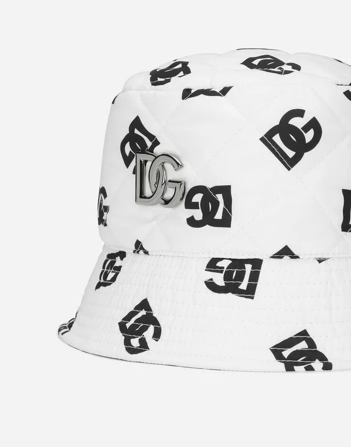 Dolce and Gabbana Hats And Gloves Women Nylon Bucket Hat With DG Logo Print Multicolor Dolce and Gabbana Hats And Gloves Women Nylon Bucket Hat With DG Logo Print Multicolor