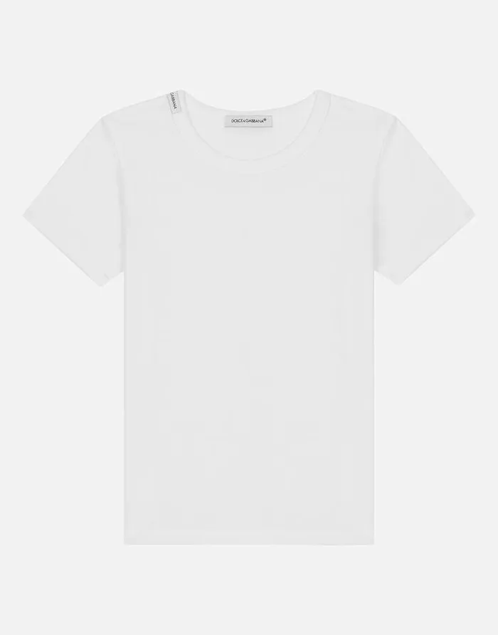 Dolce and Gabbana Nightwear and Underwear Children Shortsleeved Jersey Tshirt Twopack White Dolce and Gabbana Nightwear and Underwear Children Shortsleeved Jersey Tshirt Twopack White