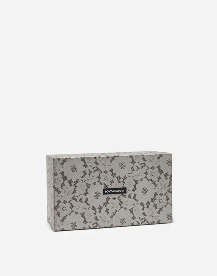 Dolce and Gabbana Pumps And Slingback Women Pump In Taormina Lace With Crystals Grey