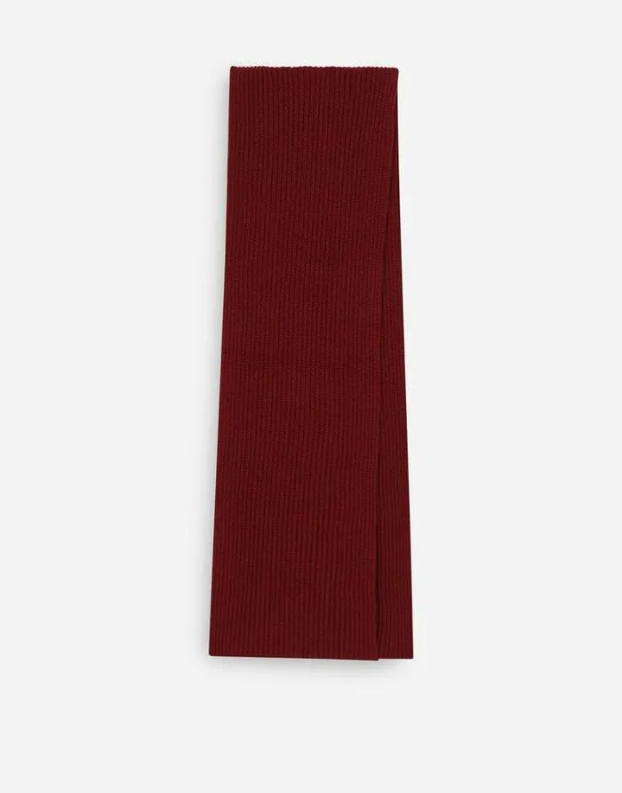 Dolce and Gabbana Scarves And Silks Men Knit Cashmere Scarf With DG Patch Bordeaux Dolce and Gabbana Scarves And Silks Men Knit Cashmere Scarf With DG Patch Bordeaux
