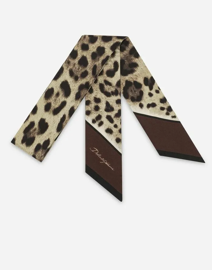 Dolce and Gabbana Scarves And Silks Women Leopardprint Twill Headscarf 6215100 Brown Dolce and Gabbana Scarves And Silks Women Leopardprint Twill Headscarf 6215100 Brown
