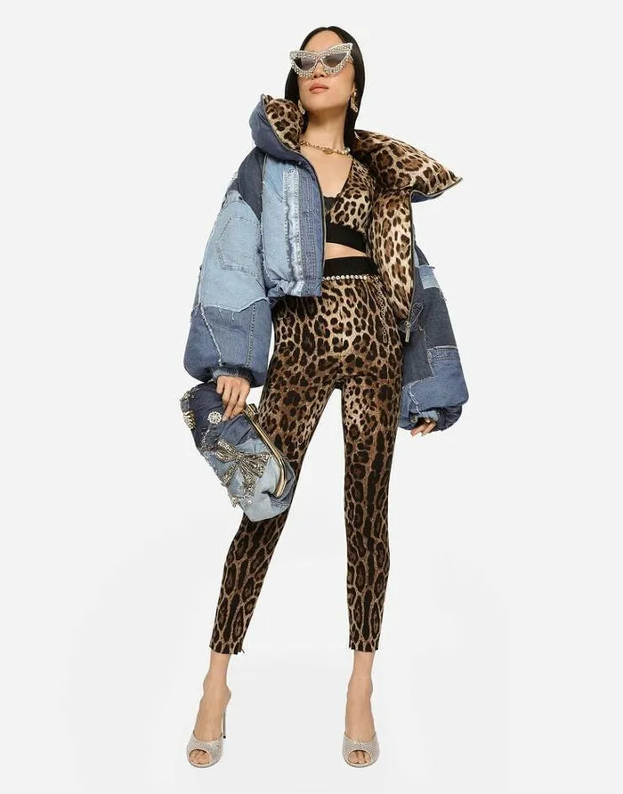 Dolce and Gabbana Shirts And Tops Women Leopardprint Charmeuse Top Animal Print Dolce and Gabbana Shirts And Tops Women Leopardprint Charmeuse Top Animal Print