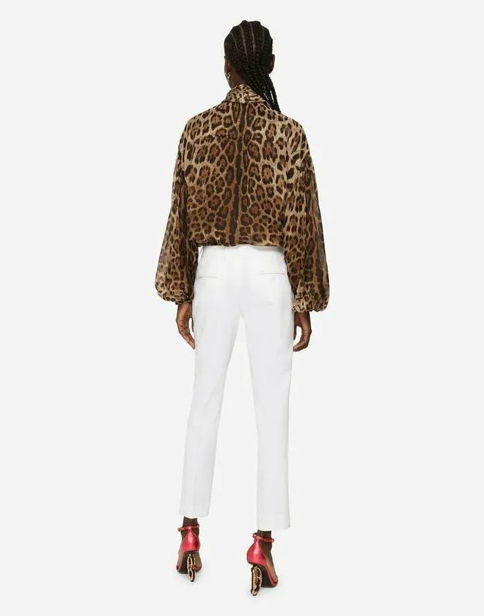 Dolce and Gabbana Shirts And Tops Women Leopardprint Chiffon Shirt Animal Print Dolce and Gabbana Shirts And Tops Women Leopardprint Chiffon Shirt Animal Print