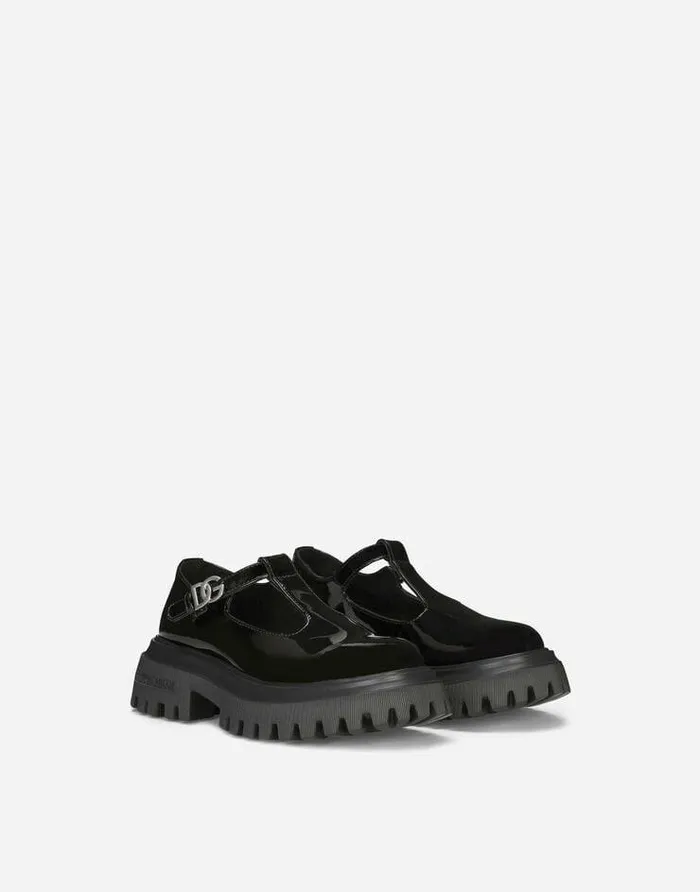 Dolce and Gabbana Shoes 2438 Children Patent Leather Ballet Flats Black Dolce and Gabbana Shoes 2438 Children Patent Leather Ballet Flats Black