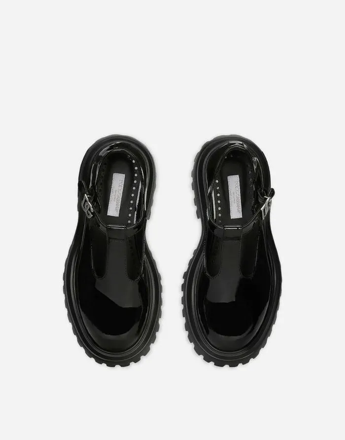 Dolce and Gabbana Shoes 2438 Children Patent Leather Ballet Flats Black Dolce and Gabbana Shoes 2438 Children Patent Leather Ballet Flats Black