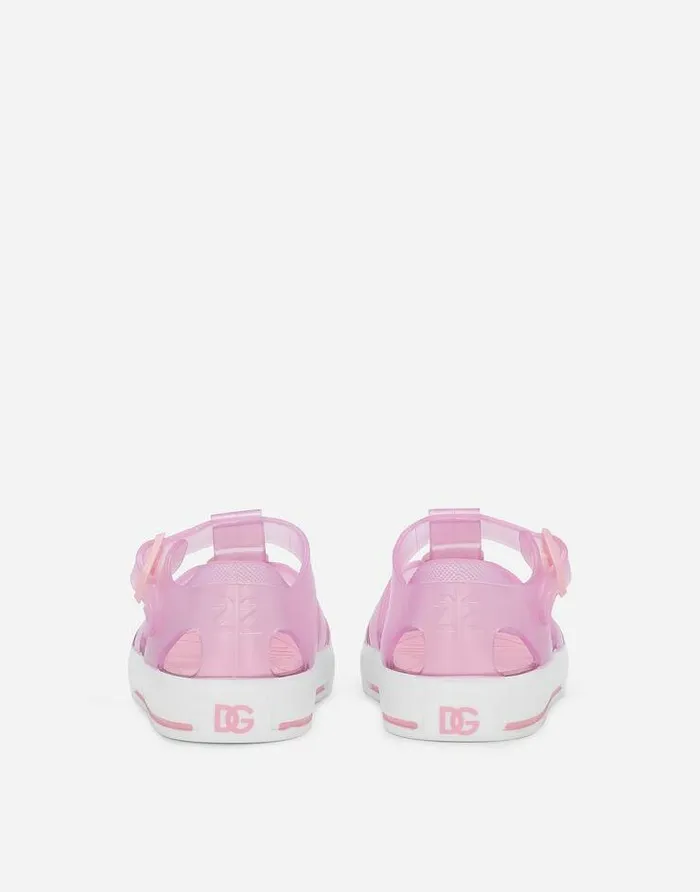 Dolce and Gabbana Shoes For First Steps 1926 Children Rubber First Steps Sandals With DG Logo Multicolor