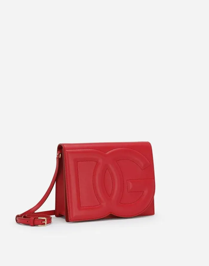 Dolce and Gabbana Shoulder And Crossbody Bags Women Calfskin DG Logo Crossbody Bag Red Dolce and Gabbana Shoulder And Crossbody Bags Women Calfskin DG Logo Crossbody Bag Red