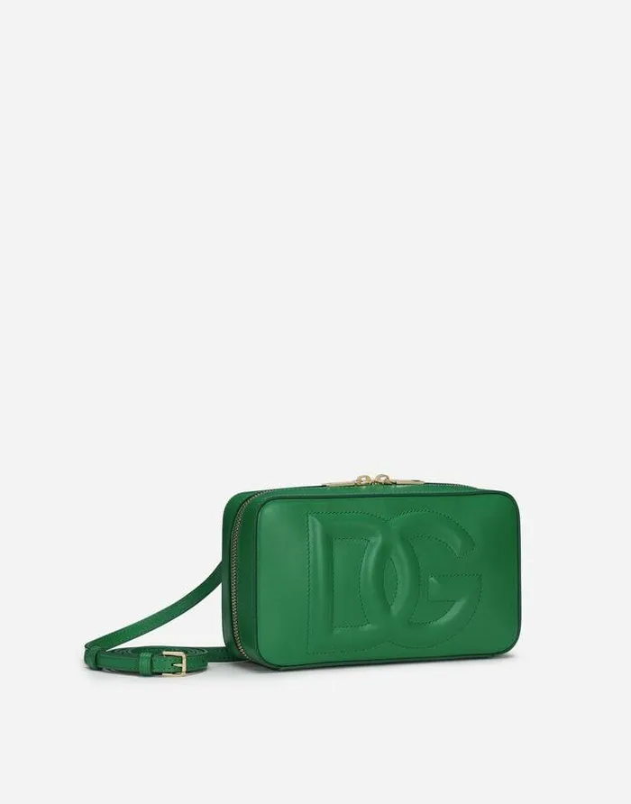 Dolce and Gabbana Shoulder And Crossbody Bags Women Small Calfskin DG Logo Camera Bag Green Dolce and Gabbana Shoulder And Crossbody Bags Women Small Calfskin DG Logo Camera Bag Green