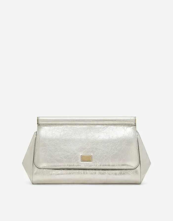 Dolce and Gabbana Sicily Women Sicily Handbag Silver