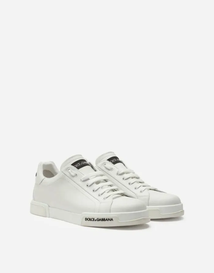 Dolce and Gabbana Sneakers Men Calfskin Nappa Portofino Sneakers White Dolce and Gabbana Sneakers Men Calfskin Nappa Portofino Sneakers White