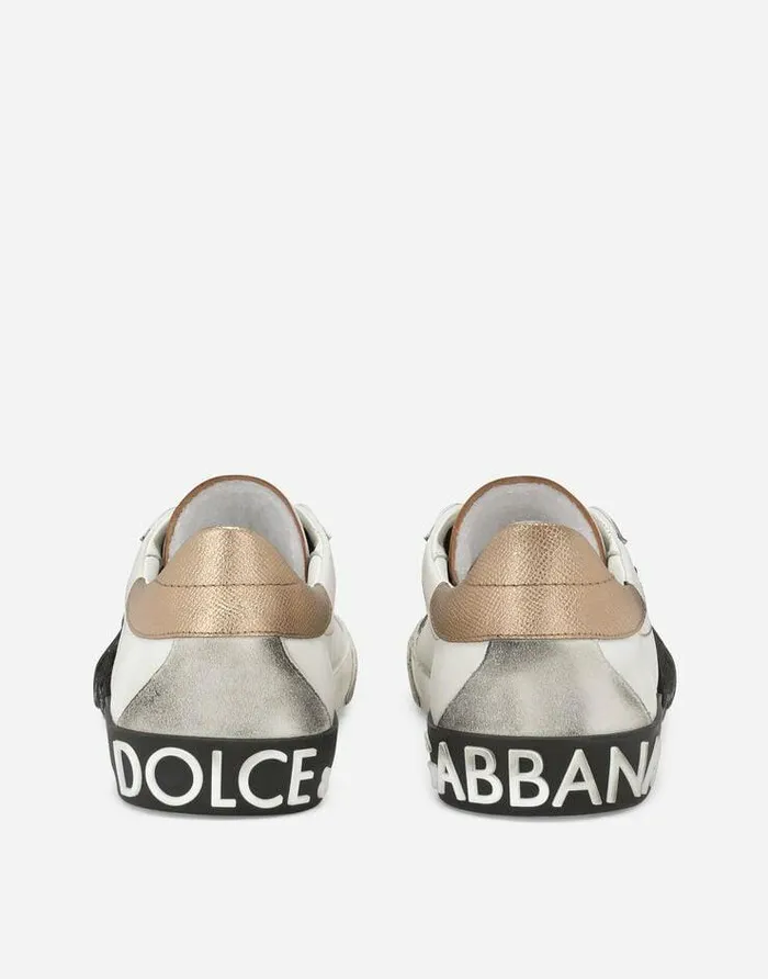 Dolce and Gabbana Sneakers Men Calfskin Portofino Vintage Sneakers Multicolor Dolce and Gabbana Sneakers Men Calfskin Portofino Vintage Sneakers Multicolor