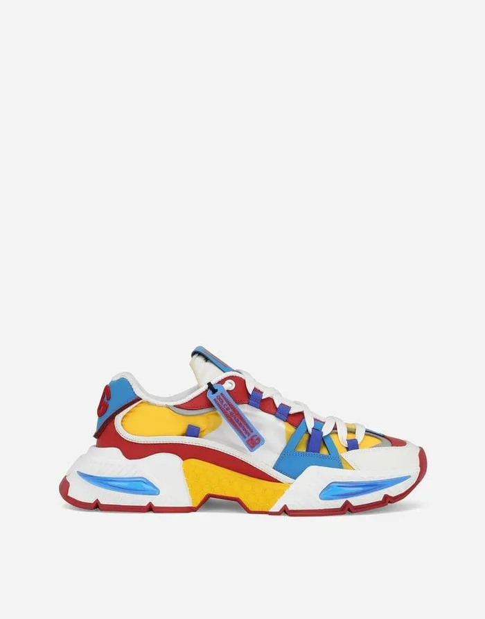 Dolce and Gabbana Sneakers Men Mixedmaterial Airmaster Sneakers Multicolor
