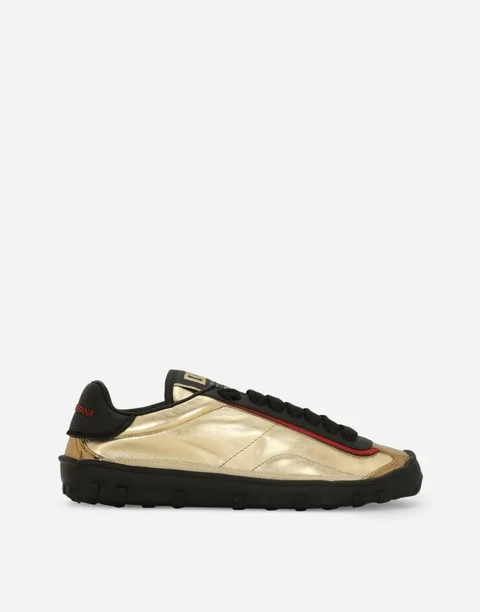 Dolce and Gabbana Sneakers Men Mixedmaterial Old Runner Sneakers Black