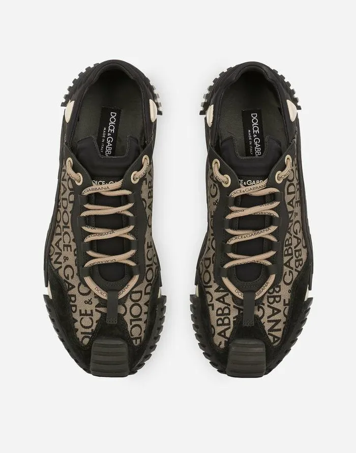 Dolce and Gabbana Sneakers Men Printed Nylon NS1 Sneakers Beige Dolce and Gabbana Sneakers Men Printed Nylon NS1 Sneakers Beige