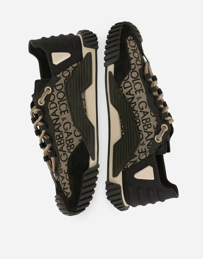 Dolce and Gabbana Sneakers Men Printed Nylon NS1 Sneakers Beige Dolce and Gabbana Sneakers Men Printed Nylon NS1 Sneakers Beige