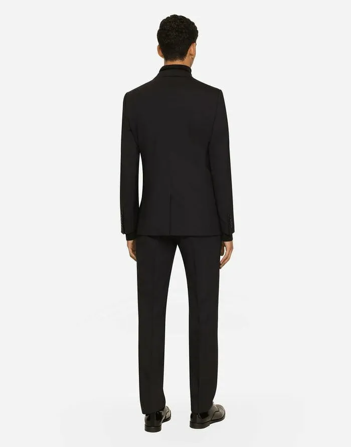Dolce and Gabbana Suits And Blazers Men Stretch Wool Martinifit Suit Blue Dolce and Gabbana Suits And Blazers Men Stretch Wool Martinifit Suit Blue