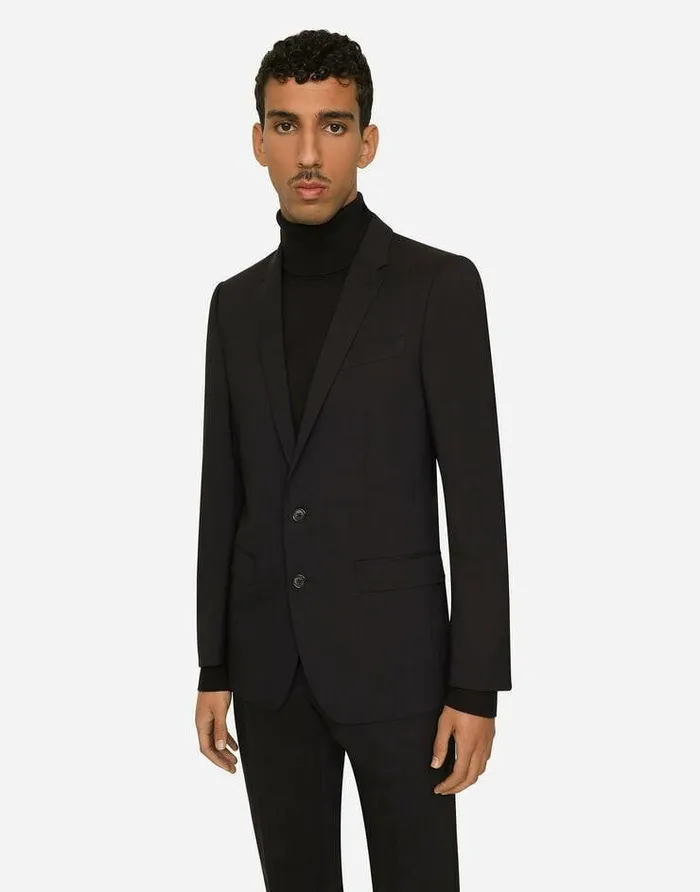 Dolce and Gabbana Suits And Blazers Men Stretch Wool Martinifit Suit Blue Dolce and Gabbana Suits And Blazers Men Stretch Wool Martinifit Suit Blue