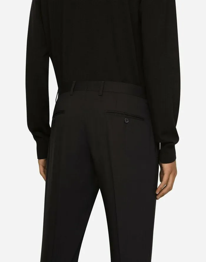 Dolce and Gabbana Suits And Blazers Men Stretch Wool Martinifit Suit Blue Dolce and Gabbana Suits And Blazers Men Stretch Wool Martinifit Suit Blue