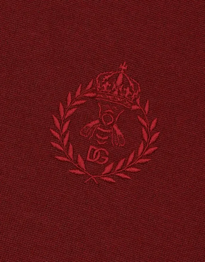 Dolce and Gabbana Sweaters And Cardigans Men Cashmere Polostyle Sweater With DG Logo Embroidery Bordeaux Dolce and Gabbana Sweaters And Cardigans Men Cashmere Polostyle Sweater With DG Logo Embroidery Bordeaux
