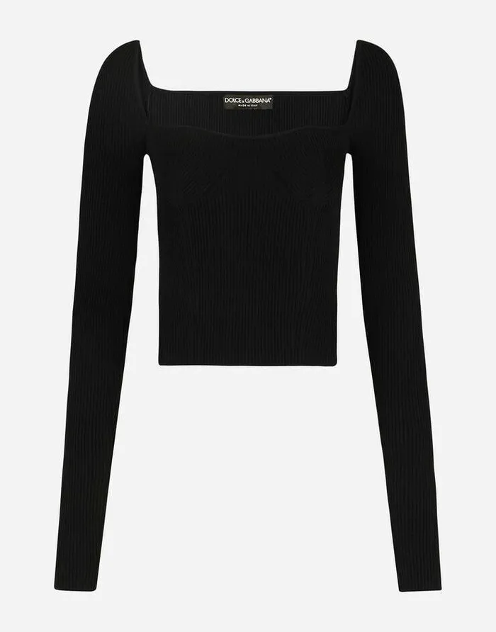 Dolce and Gabbana Sweaters And Cardigans Women Fullfashioned Viscose Sweater Black