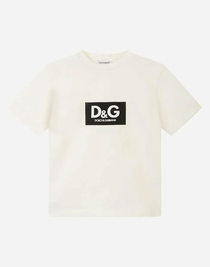 Dolce and Gabbana TShirts And Sweatshirts Children Interlock Tshirt With Logo Print Multicolor Dolce and Gabbana TShirts And Sweatshirts Children Interlock Tshirt With Logo Print Multicolor
