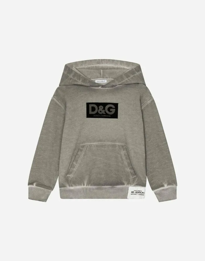 Dolce and Gabbana TShirts And Sweatshirts Children Jersey Hoodie With DandG Logo Multicolor Dolce and Gabbana TShirts And Sweatshirts Children Jersey Hoodie With DandG Logo Multicolor