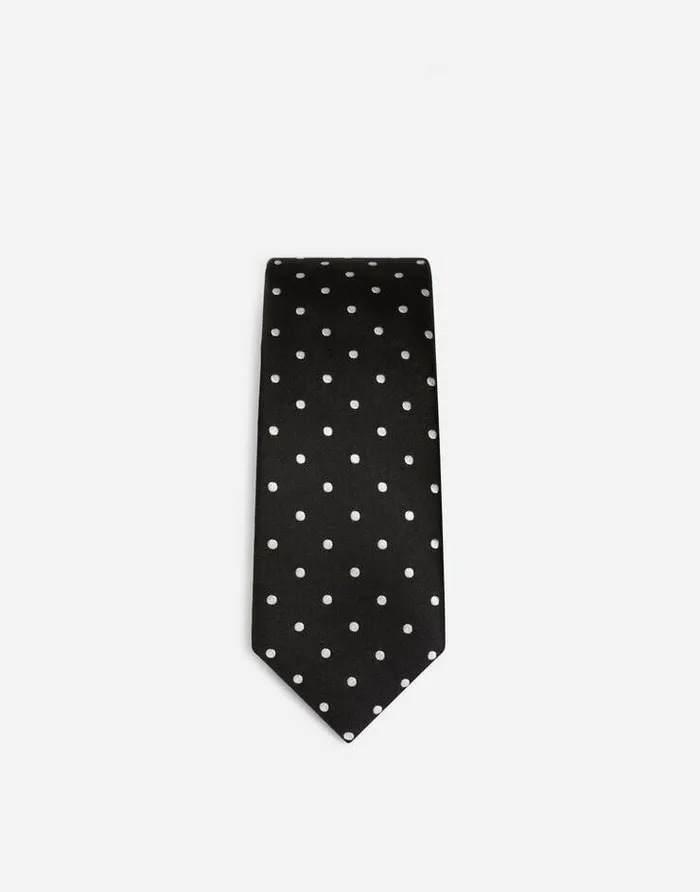 Dolce and Gabbana Ties And Pocket Squares Men 6cm Silk Jacquard Blade Tie Black Dolce and Gabbana Ties And Pocket Squares Men 6cm Silk Jacquard Blade Tie Black