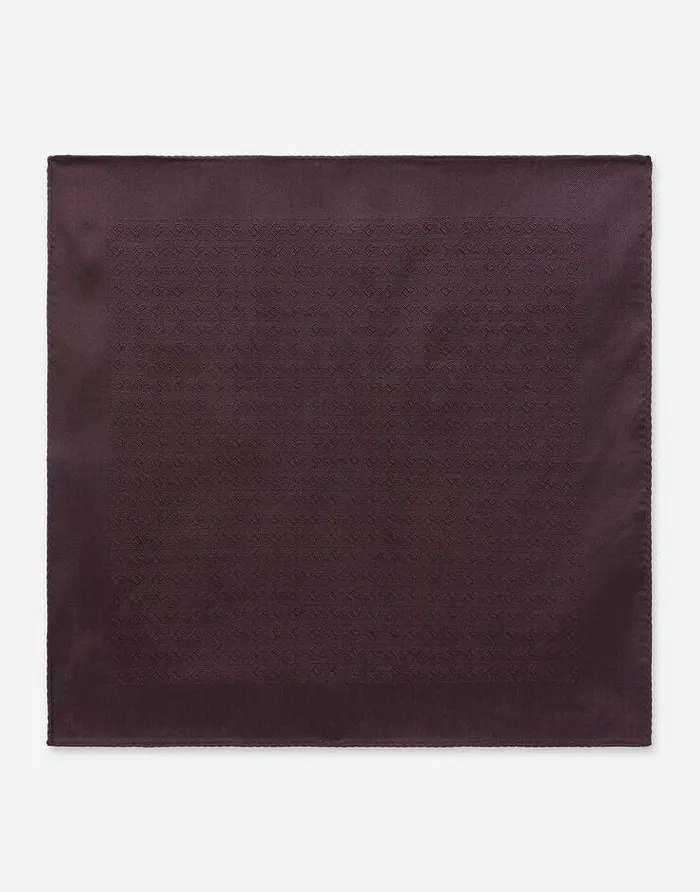 Dolce and Gabbana Ties And Pocket Squares Men Silk Jacquard Pocket Square With DG Logo Purple Dolce and Gabbana Ties And Pocket Squares Men Silk Jacquard Pocket Square With DG Logo Purple