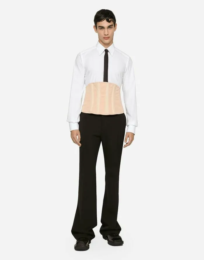 Dolce and Gabbana Trousers And Shorts Men Flared Wool Pants Black Dolce and Gabbana Trousers And Shorts Men Flared Wool Pants Black