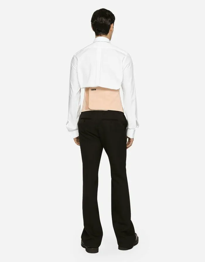 Dolce and Gabbana Trousers And Shorts Men Flared Wool Pants Black Dolce and Gabbana Trousers And Shorts Men Flared Wool Pants Black