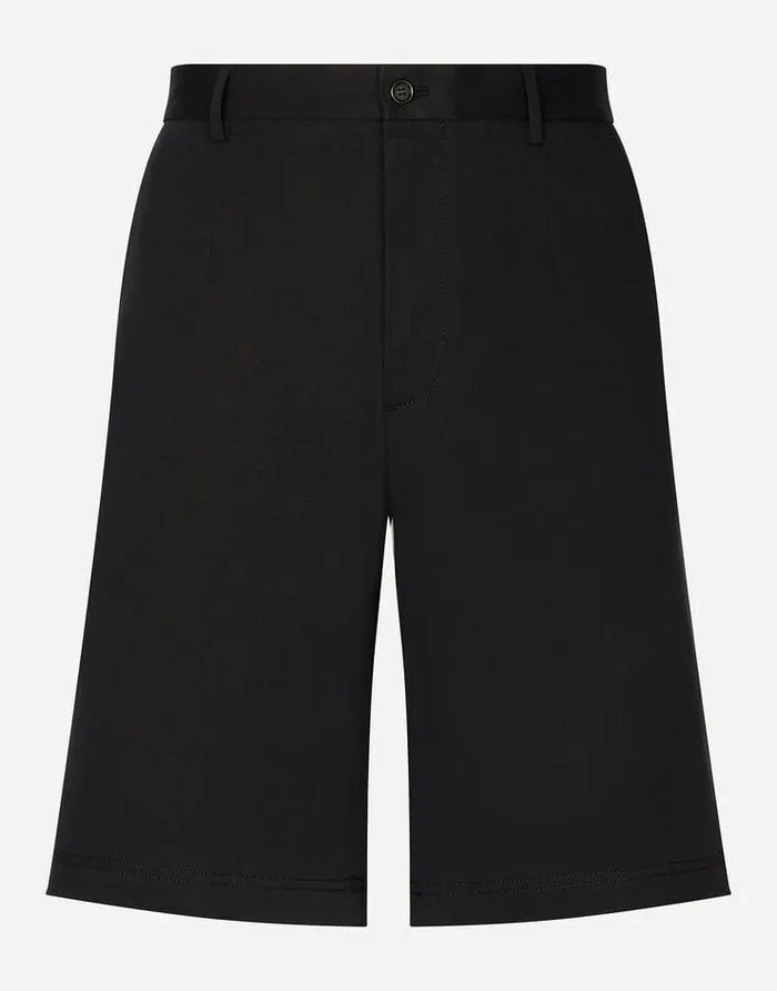 Dolce and Gabbana Trousers And Shorts Men Stretch Cotton Shorts With Branded Tag Blue Dolce and Gabbana Trousers And Shorts Men Stretch Cotton Shorts With Branded Tag Blue