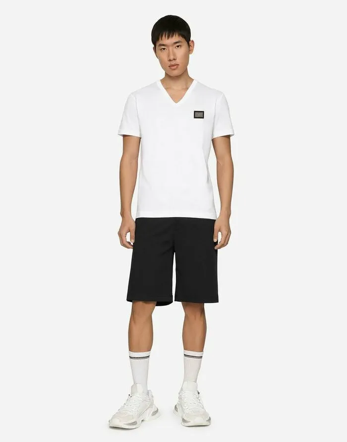 Dolce and Gabbana Trousers And Shorts Men Stretch Cotton Shorts With Branded Tag Blue Dolce and Gabbana Trousers And Shorts Men Stretch Cotton Shorts With Branded Tag Blue