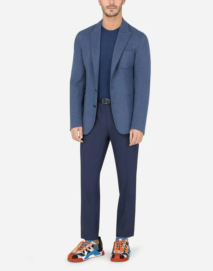 Dolce and Gabbana Trousers And Shorts Men Tuxedo Pants Blue Dolce and Gabbana Trousers And Shorts Men Tuxedo Pants Blue