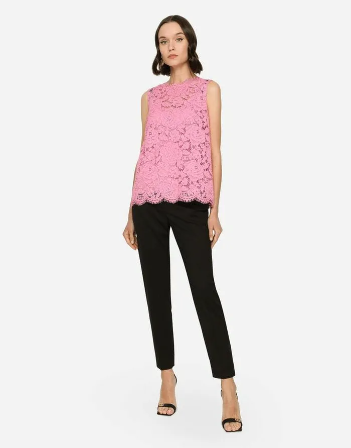 Dolce and Gabbana Trousers And Shorts Women Gabardine Pants Black Dolce and Gabbana Trousers And Shorts Women Gabardine Pants Black