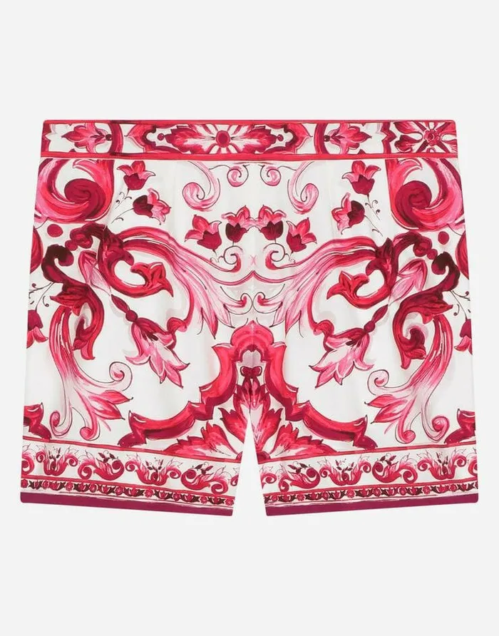 Dolce and Gabbana Trousers And Skirts Children Majolicaprint Poplin Shorts Multicolor Dolce and Gabbana Trousers And Skirts Children Majolicaprint Poplin Shorts Multicolor