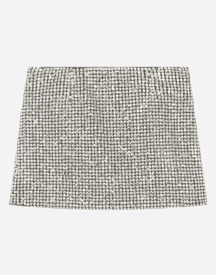 Dolce and Gabbana Trousers And Skirts Children Short Jersey Skirt With Fusible Rhinestones Multicolor Dolce and Gabbana Trousers And Skirts Children Short Jersey Skirt With Fusible Rhinestones Multicolor