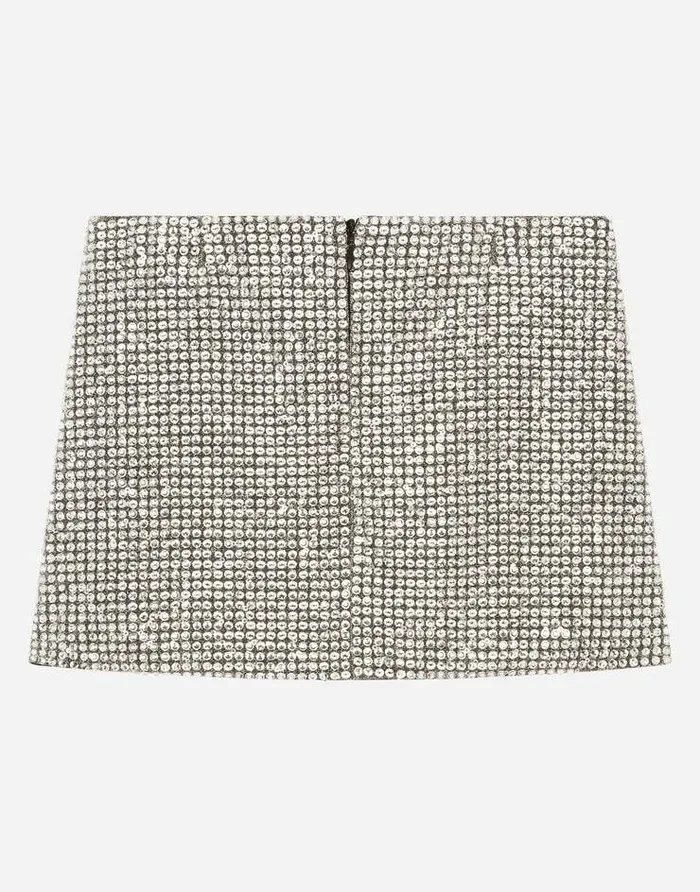 Dolce and Gabbana Trousers And Skirts Children Short Jersey Skirt With Fusible Rhinestones Multicolor Dolce and Gabbana Trousers And Skirts Children Short Jersey Skirt With Fusible Rhinestones Multicolor
