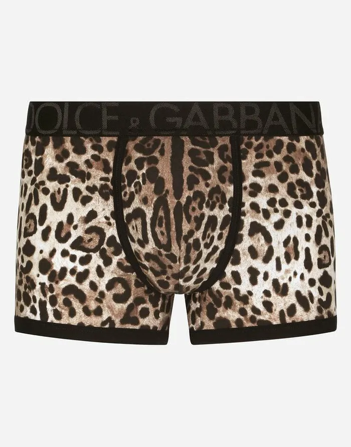 Dolce and Gabbana Underwear And Loungewear Men Leopardprint Twoway Stretch Cotton Boxers Multicolor Dolce and Gabbana Underwear And Loungewear Men Leopardprint Twoway Stretch Cotton Boxers Multicolor
