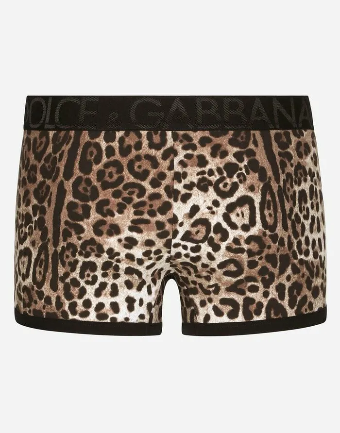 Dolce and Gabbana Underwear And Loungewear Men Leopardprint Twoway Stretch Cotton Boxers Multicolor Dolce and Gabbana Underwear And Loungewear Men Leopardprint Twoway Stretch Cotton Boxers Multicolor