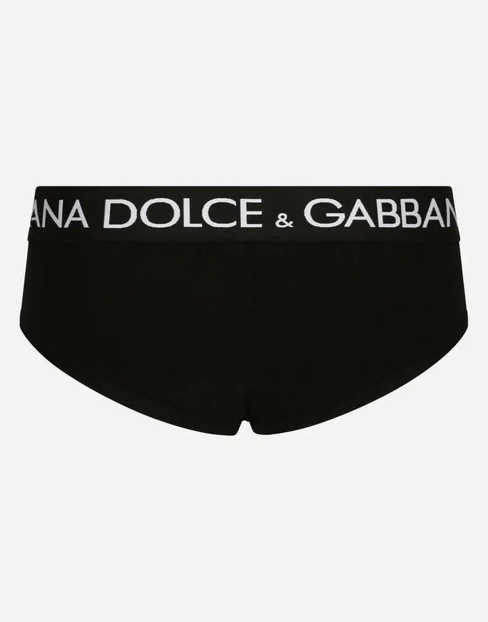 Dolce and Gabbana Underwear And Loungewear Men Twopack Cotton Jersey Brando Briefs Black Dolce and Gabbana Underwear And Loungewear Men Twopack Cotton Jersey Brando Briefs Black