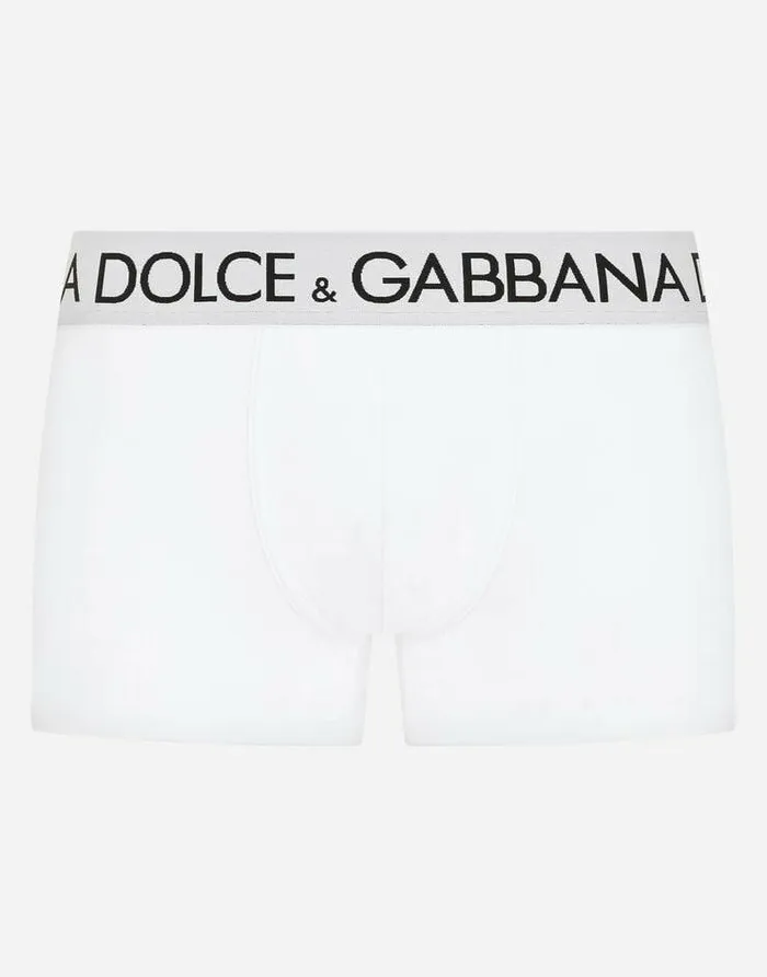 Dolce and Gabbana Underwear And Loungewear Men Twoway Stretch Cotton Boxers White Dolce and Gabbana Underwear And Loungewear Men Twoway Stretch Cotton Boxers White