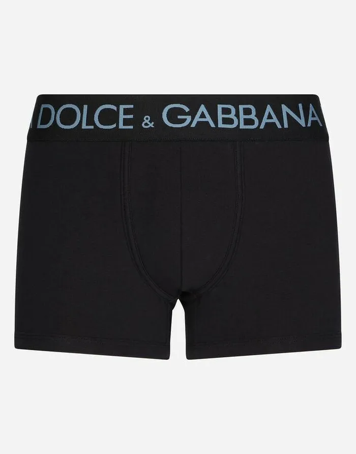 Dolce and Gabbana Underwear And Loungewear Men Twowaystretch Jersey Boxers Blue Dolce and Gabbana Underwear And Loungewear Men Twowaystretch Jersey Boxers Blue