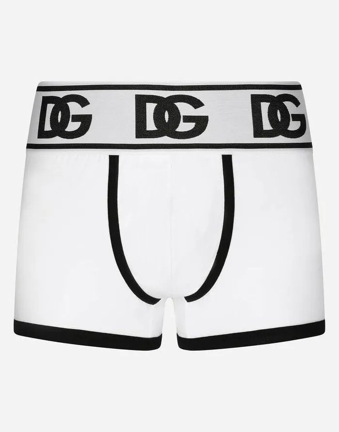Dolce and Gabbana Underwear And Loungewear Men Twoway Stretch Jersey Boxers With DG Logo Multicolor Dolce and Gabbana Underwear And Loungewear Men Twoway Stretch Jersey Boxers With DG Logo Multicolor