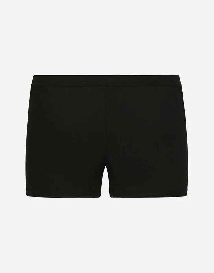 Dolce and Gabbana Underwear And Loungewear Men Twoway Stretch Jersey Boxers With Logo Label Black Dolce and Gabbana Underwear And Loungewear Men Twoway Stretch Jersey Boxers With Logo Label Black