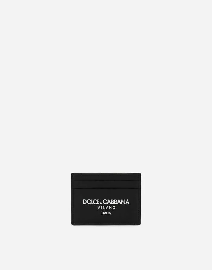 Dolce and Gabbana Wallets And Small Leather Goods Men Calfskin Card Holder With Logo Multicolor Dolce and Gabbana Wallets And Small Leather Goods Men Calfskin Card Holder With Logo Multicolor