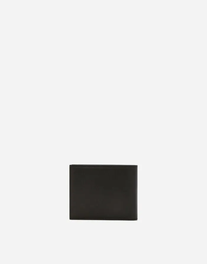 Dolce and Gabbana Wallets And Small Leather Goods Men Calfskin Nappa Wallet With DG Logo Black