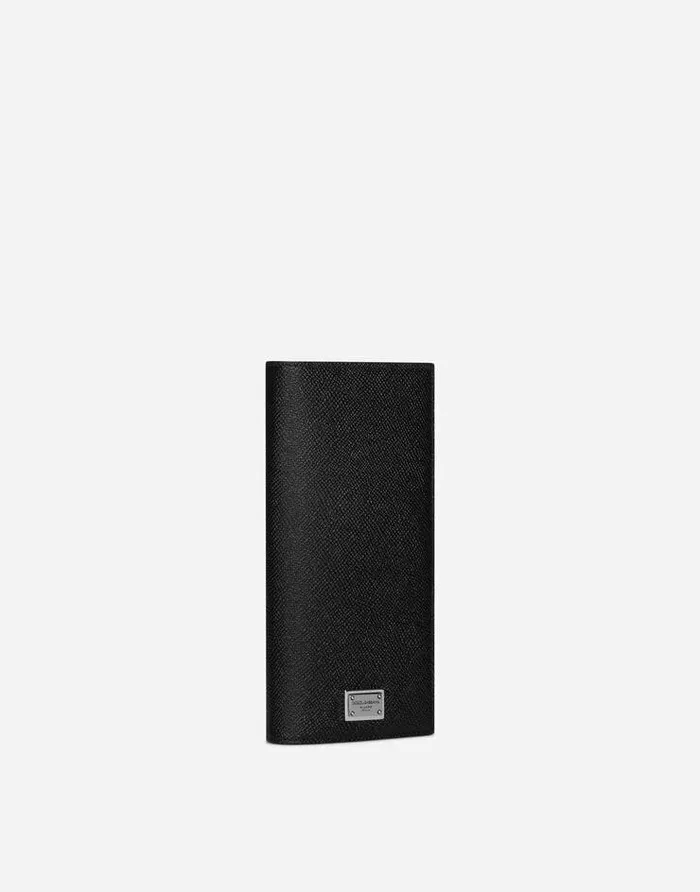 Dolce and Gabbana Wallets And Small Leather Goods Men Calfskin Vertical Wallet With Logo Tag Black Dolce and Gabbana Wallets And Small Leather Goods Men Calfskin Vertical Wallet With Logo Tag Black