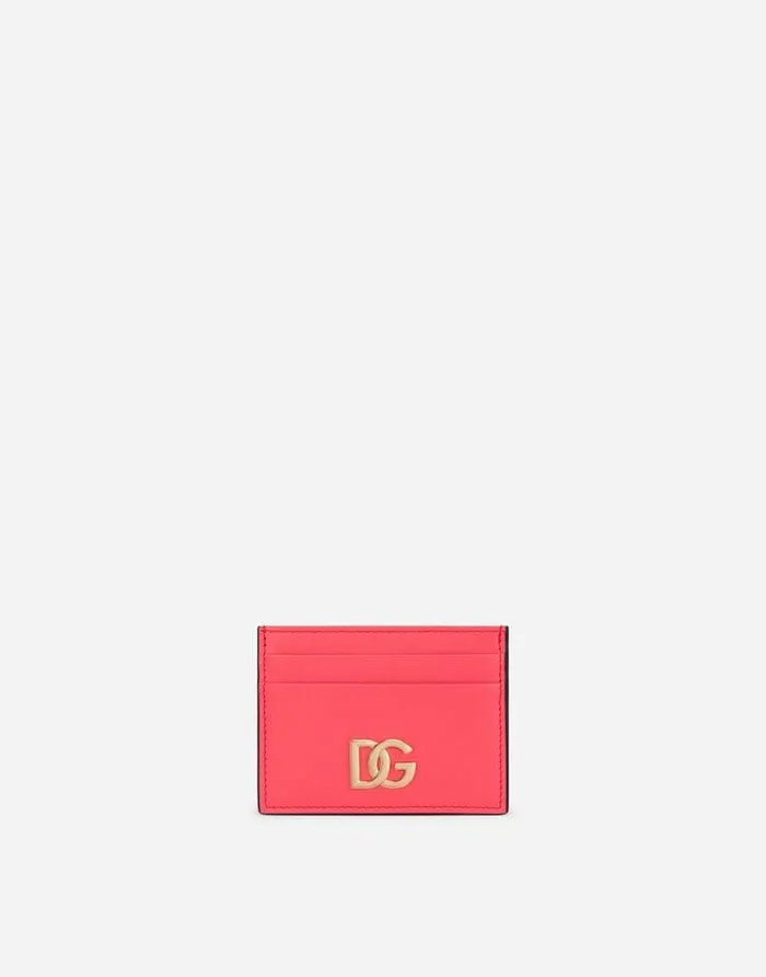 Dolce and Gabbana Wallets And Small Leather Goods Women Calfskin Card Holder With DG Logo Multicolor Dolce and Gabbana Wallets And Small Leather Goods Women Calfskin Card Holder With DG Logo Multicolor
